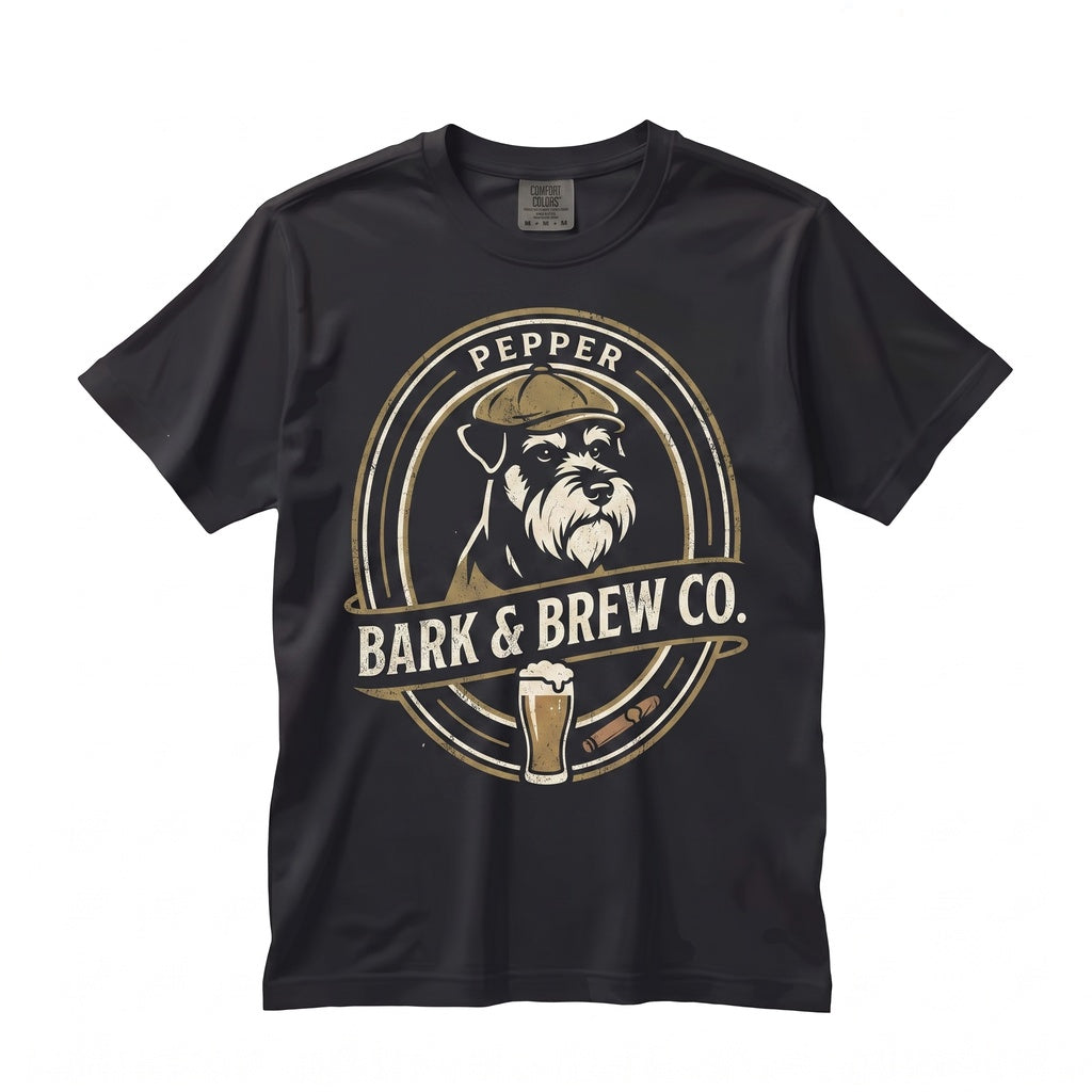 Funny Schnauzer Drinking Beer Dog Mom Dad Sarcastic Pet Lover Meme Gift Unisex TShirt