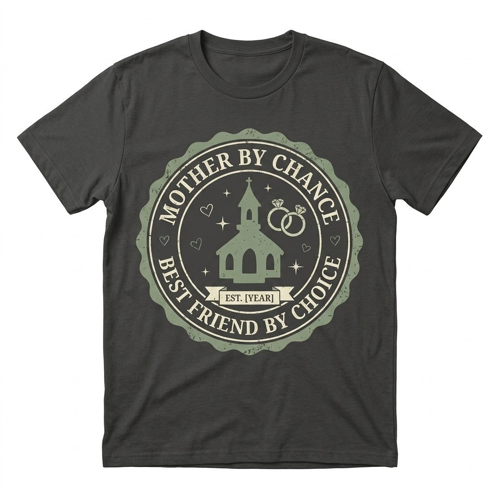 Personalized Mother of the Bride Best Friend Choice Wedding Chapel Bridal Party Gift Unisex TShirt