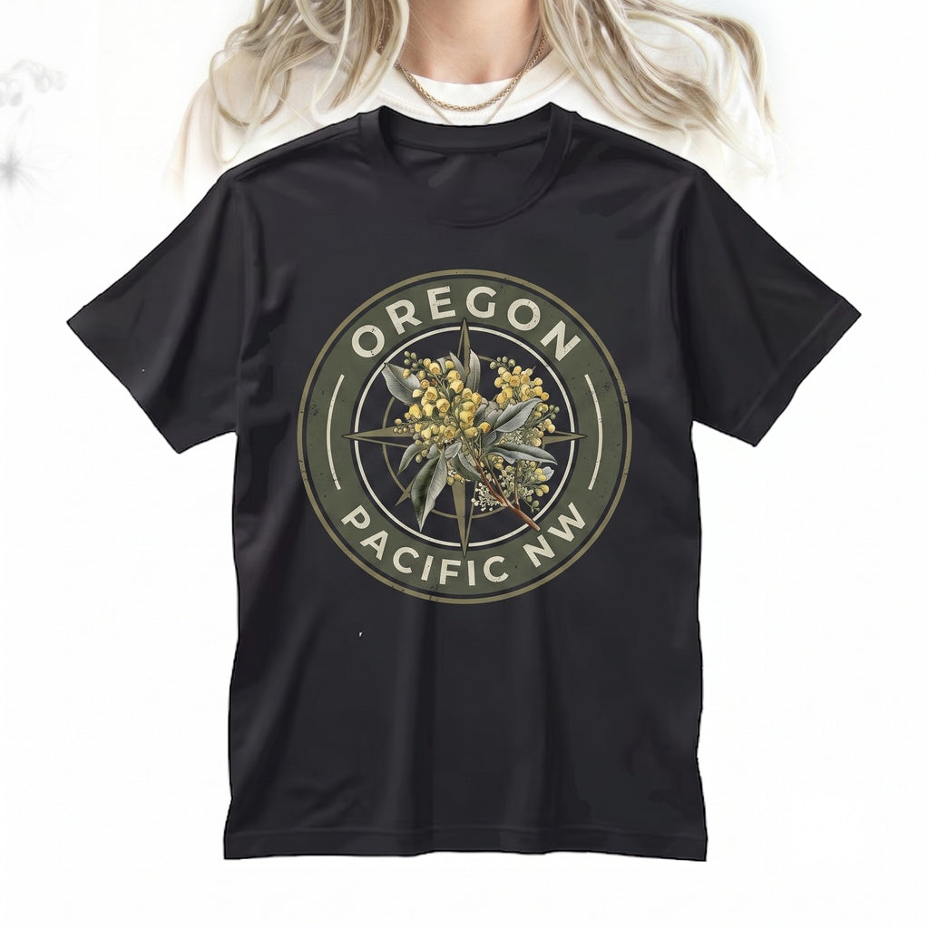 Oregon Grape State Floral Botanical Gardening Travel Souvenir Gift for Mom Girlfriend Unisex TShirt