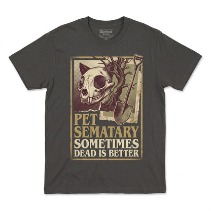 Vintage Undead Cat Horror Graphic Retro Spooky Thriller Top Unisex TShirt