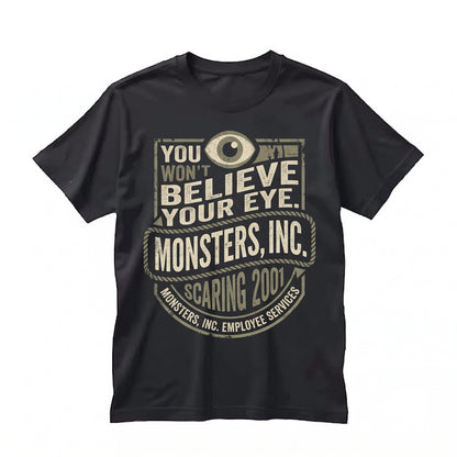 Vintage One-Eyed Green Monster 2001 Graphic Funny Theme Park Vacation Apparel Unisex TShirt