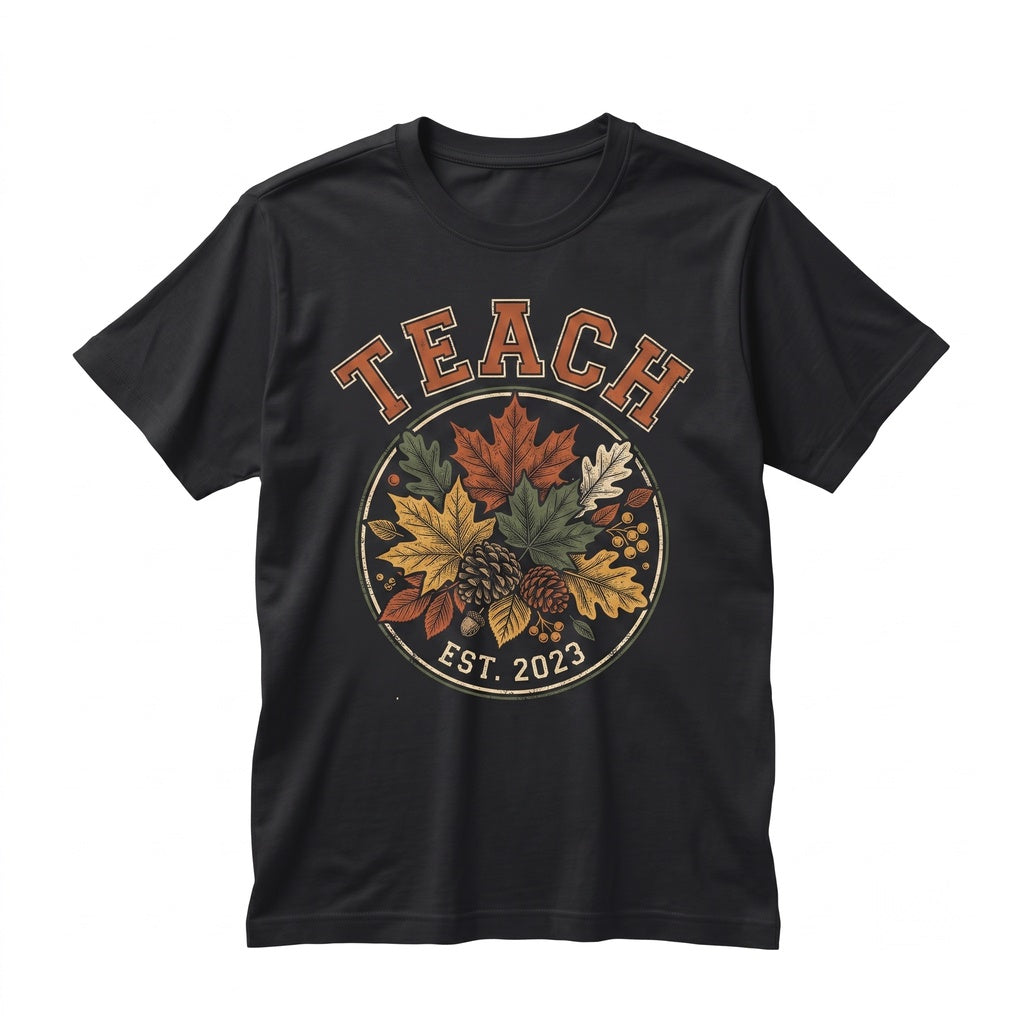 Floral Fall Retro Teacher Appreciation Back to School Gift Unisex TShirt
