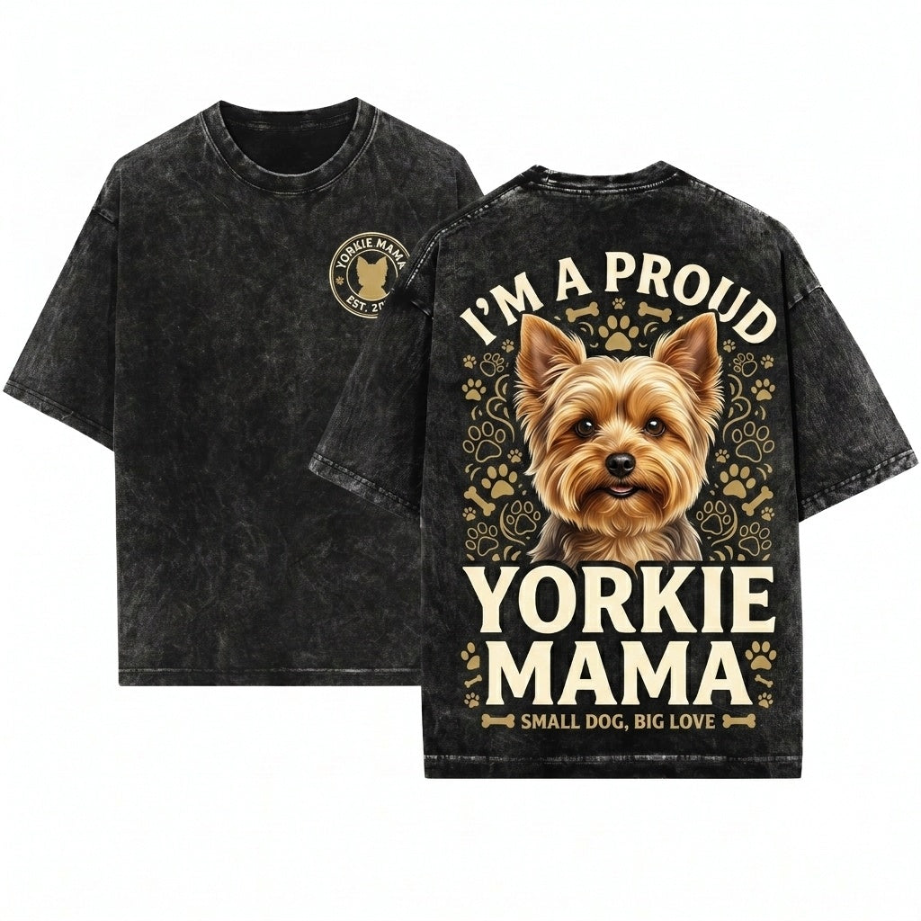 Yorkshire Terrier Lover Graphic Apparel Puppy Pet Owner Unisex Wash T-Shirt