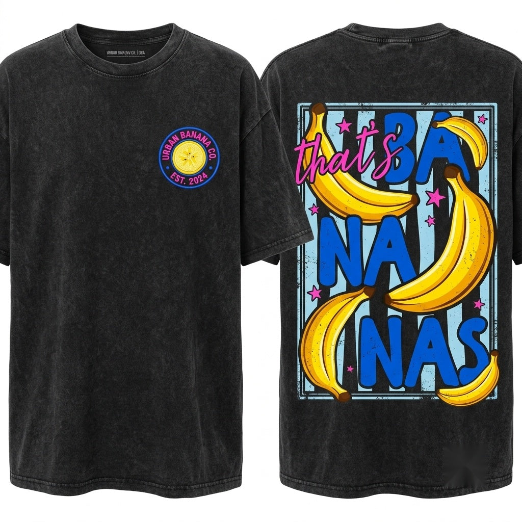 Retro Vintage Summer Fruit Food Pun Thats Banana Graphic Unisex Wash T-Shirt
