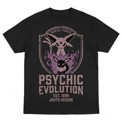 Espeon Eevee Vintage Wash Psychic Evolution Anime Graphic Retro Cute Japanese Oversized Streetwear Gamer Gift Unisex TShirt