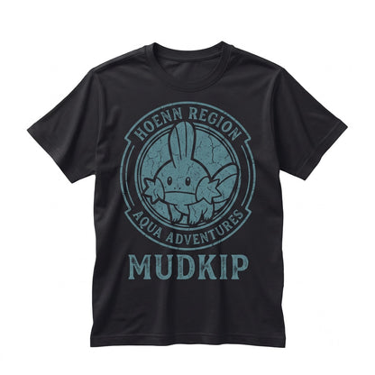 Mudkip Stained Glass Suncatcher, Ocean Wave Anime Window Hanging, Cute Water Creature Art Gamer