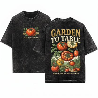Kitchen Tomato Vegetable Gardening Unisex Wash T-Shirt