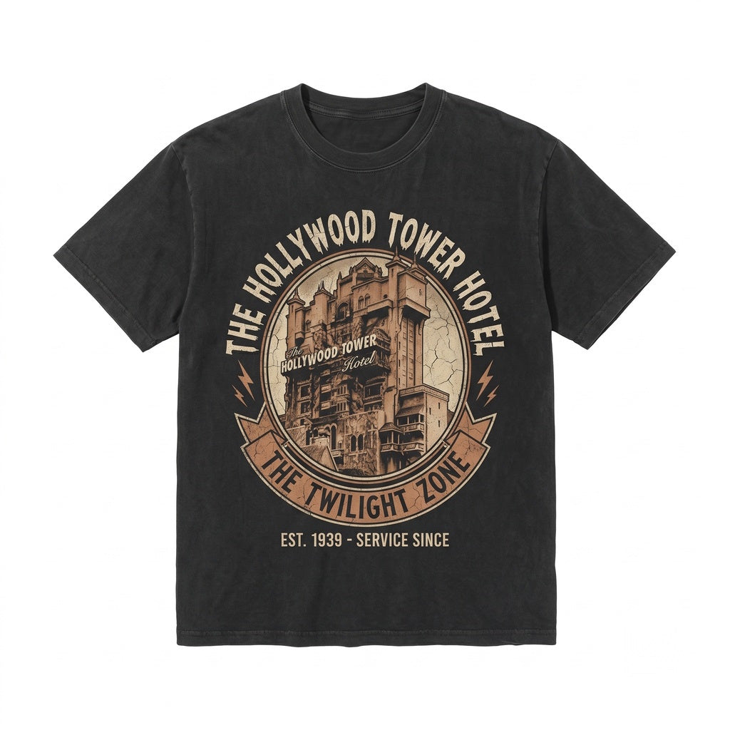 Vintage Hollywood Studios Drop Ride Theme Park Vacation Graphic Unisex TShirt