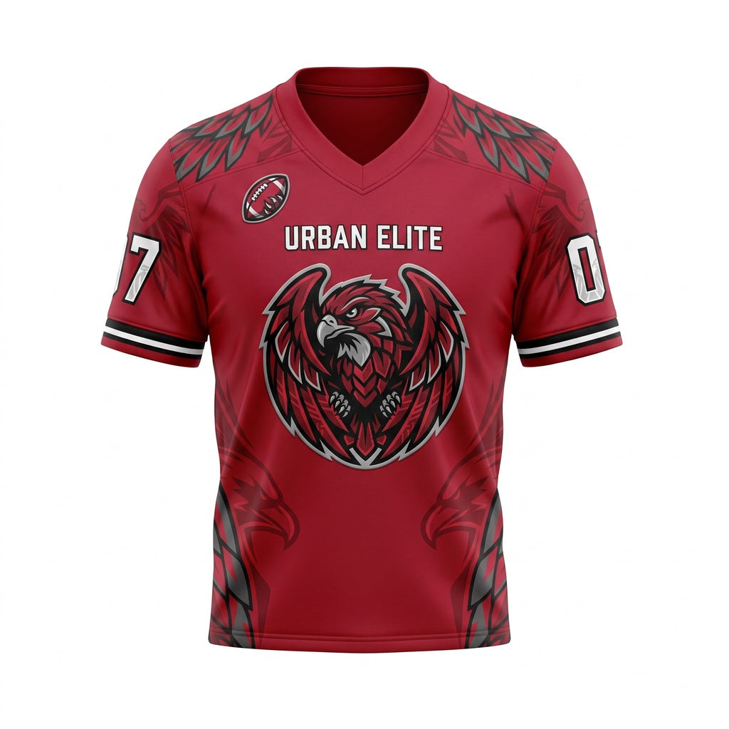 Unisex Stitched Football Fan Jersey - Lightweight Breathable Mesh Game Day Athletic Top
