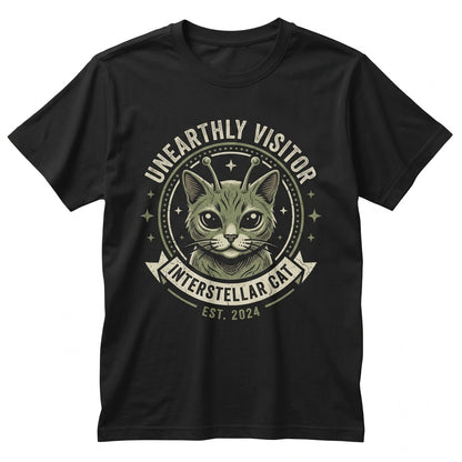 Alien Cat UFO Graphic Glorp Meme Y2K Space Funny Pet Lover Gift Unisex TShirt