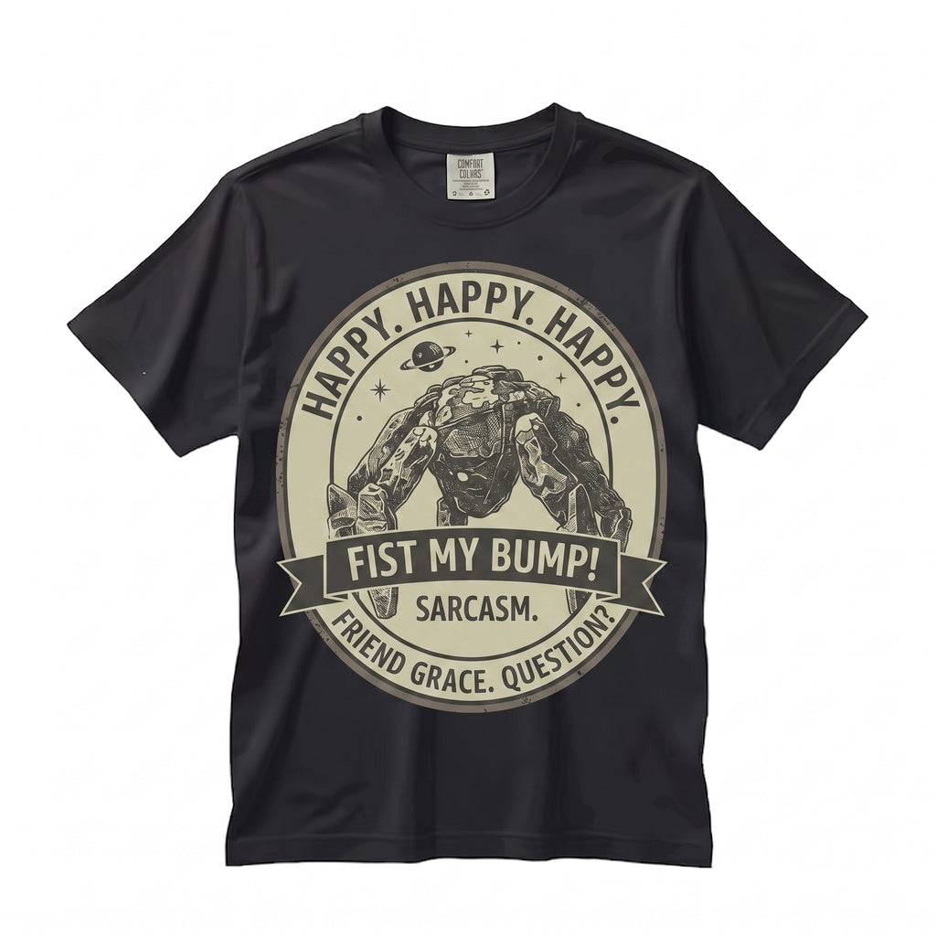 Rocky Alien Fist Bump Funny Sci-Fi Space Novel Graphic Gift Unisex TShirt