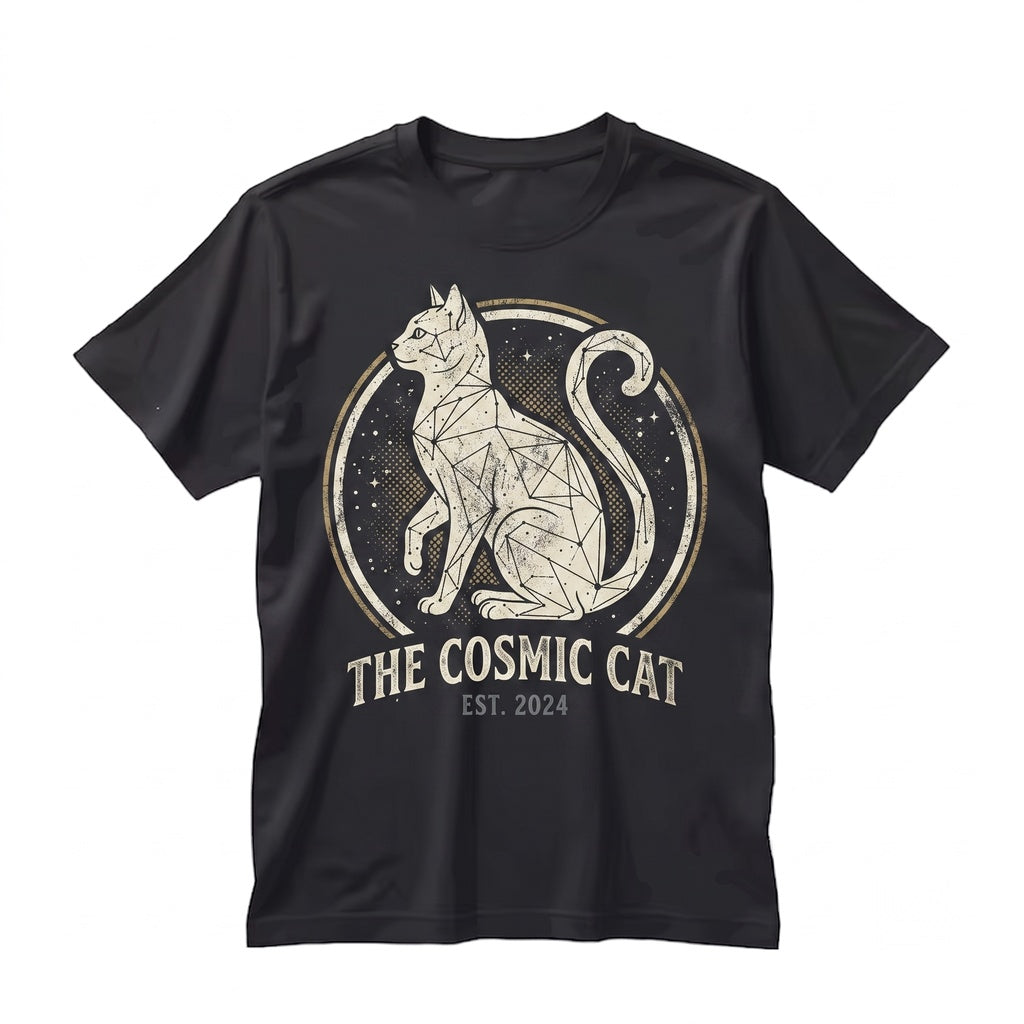 Celestial Cat Constellation Night Sky Graphic Unisex TShirt
