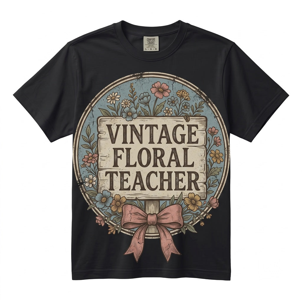 Floral Retro Chinoiserie Coquette Teacher Appreciation Back To School Educator Gift Graphic Unisex TShirt