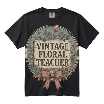 Floral Retro Chinoiserie Coquette Teacher Appreciation Back To School Educator Gift Graphic Unisex TShirt