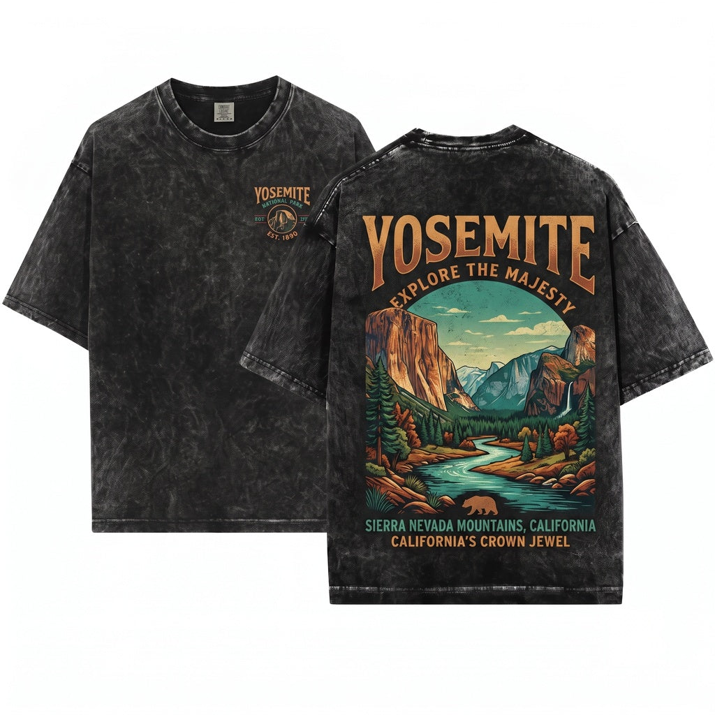 Retro Zion National Park Graphic Utah Canyon Outdoor Western Nature Gift Adventure Unisex Wash T-Shirt