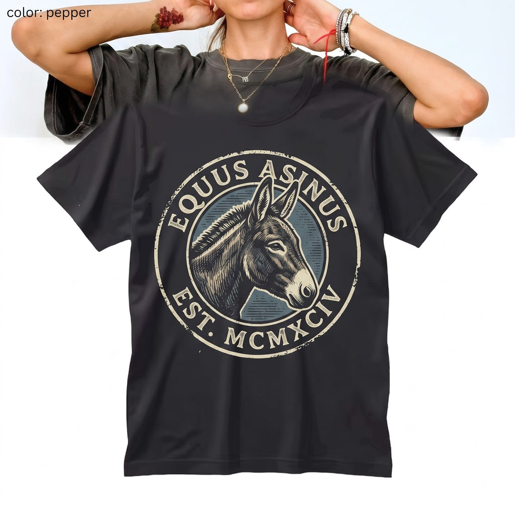 Vintage Cute Donkey Graphic Farm Animal Lover Gift Unisex TShirt