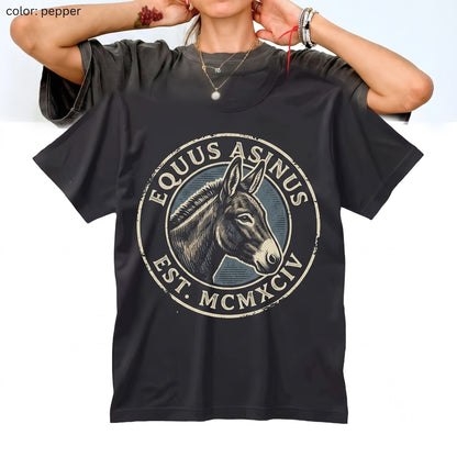 Vintage Cute Donkey Graphic Farm Animal Lover Gift Unisex TShirt