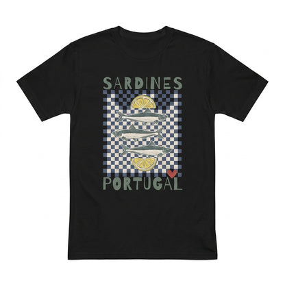 Retro Portuguese Sardine Ocean Fish Graphic Coastal Artwork Unisex TShirt