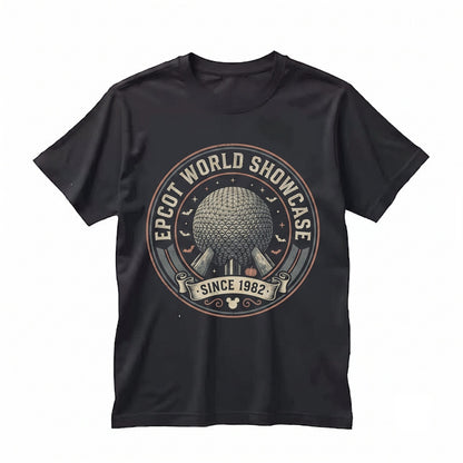 Retro Epcot Halloween Disney World Showcase Since 1982 Vacation Family Trip Spooky Fall Party Gifts Unisex TShirt