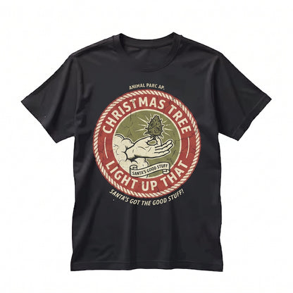 Funny Stoned Santa 420 Weed Christmas Holiday Gift Graphic High Season Stoner Apparel Unisex TShirt