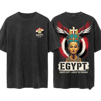 Egypt Patriotic Heritage Cultural National Souvenir Graphic Apparel Gift Unisex Wash T-Shirt