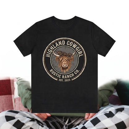 Highland Cow Sweatshirt Leopard Boho Farm Animal Unisex TShirt