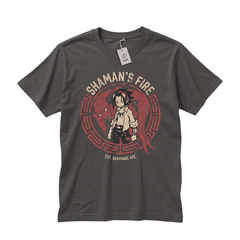 Yoh Asakura Shaman King Graphic Anime Manga Japanese Spirit Fighter Top Cotton Vintage Unisex TShirt