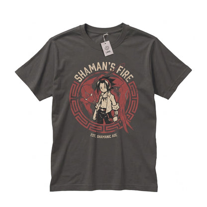 Yoh Asakura Shaman King Graphic Anime Manga Japanese Spirit Fighter Top Cotton Vintage Unisex TShirt