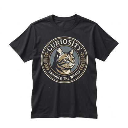 Curiosity Changed the World Vintage Funny Graphic Pet Lover Gift Unisex TShirt