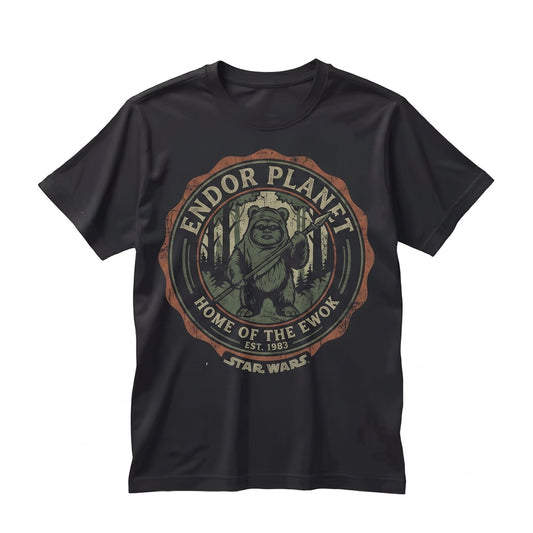 Vintage Forest Moon of Endor Ewok Planet Graphic Family Vacation Unisex TShirt
