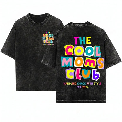 Cool Retro Trendy Funny Best Rock Moms Club Sweatshirt Unisex Wash T-Shirt