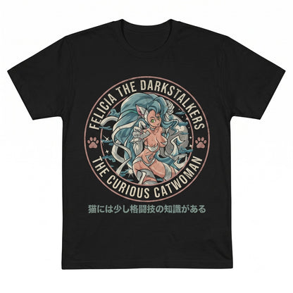 Vintage Morrigan Aensland Succubus Fighter Retro Japanese Anime Graphic Unisex TShirt