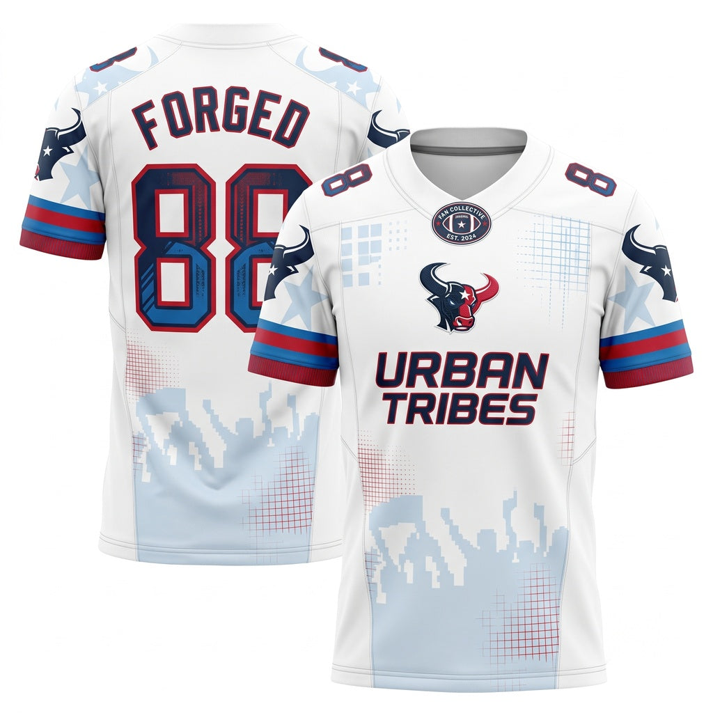 Unisex Stitched Football Fan Jersey, Breathable Mesh Game Day Athletic Shirt