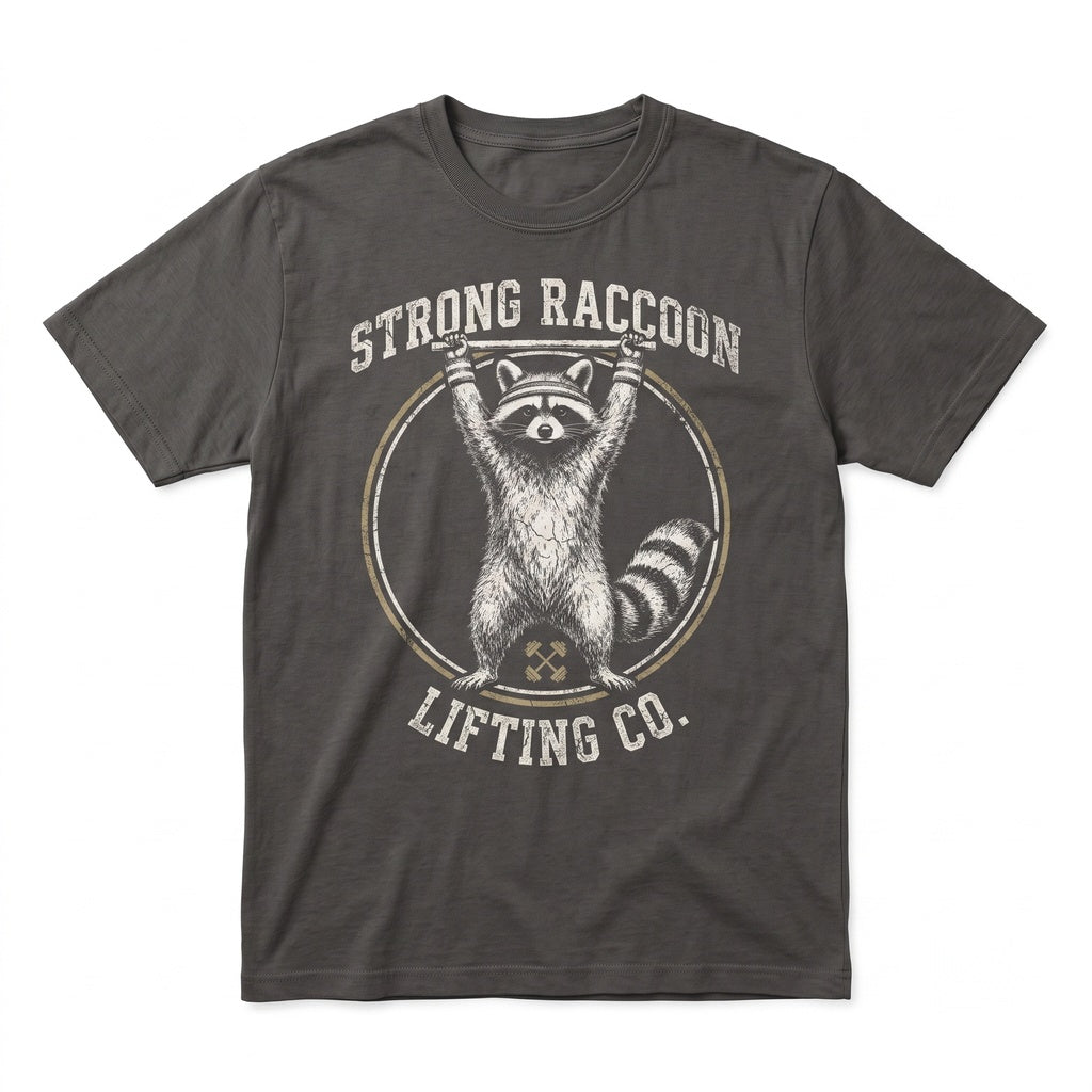 Funny Raccoon Workout Weight Lifting Gym Fitness Lover Graphic Unisex TShirt
