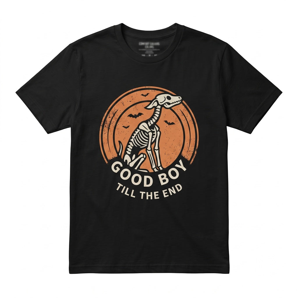 Spooky Skeleton Dog Graphic Gothic Canine Memorial Dark Autumn Pet Lover Gift Unisex TShirt