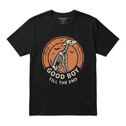 Spooky Skeleton Dog Graphic Gothic Canine Memorial Dark Autumn Pet Lover Gift Unisex TShirt