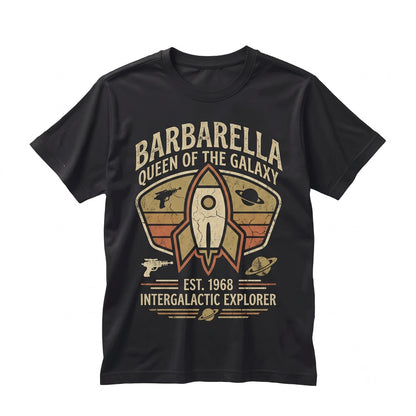Vintage 1968 Space Heroine Retro Sci-Fi Graphic Unisex TShirt