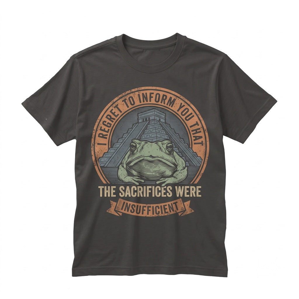 I Regret To Inform You Funny Vintage Japanese Frog Graphic Humor Art Unisex TShirt