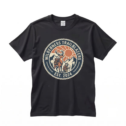 Vintage Retro Wildlife Graphic Deer Raccoon Mountain Outdoor Adventure Nature Gift Unisex TShirt