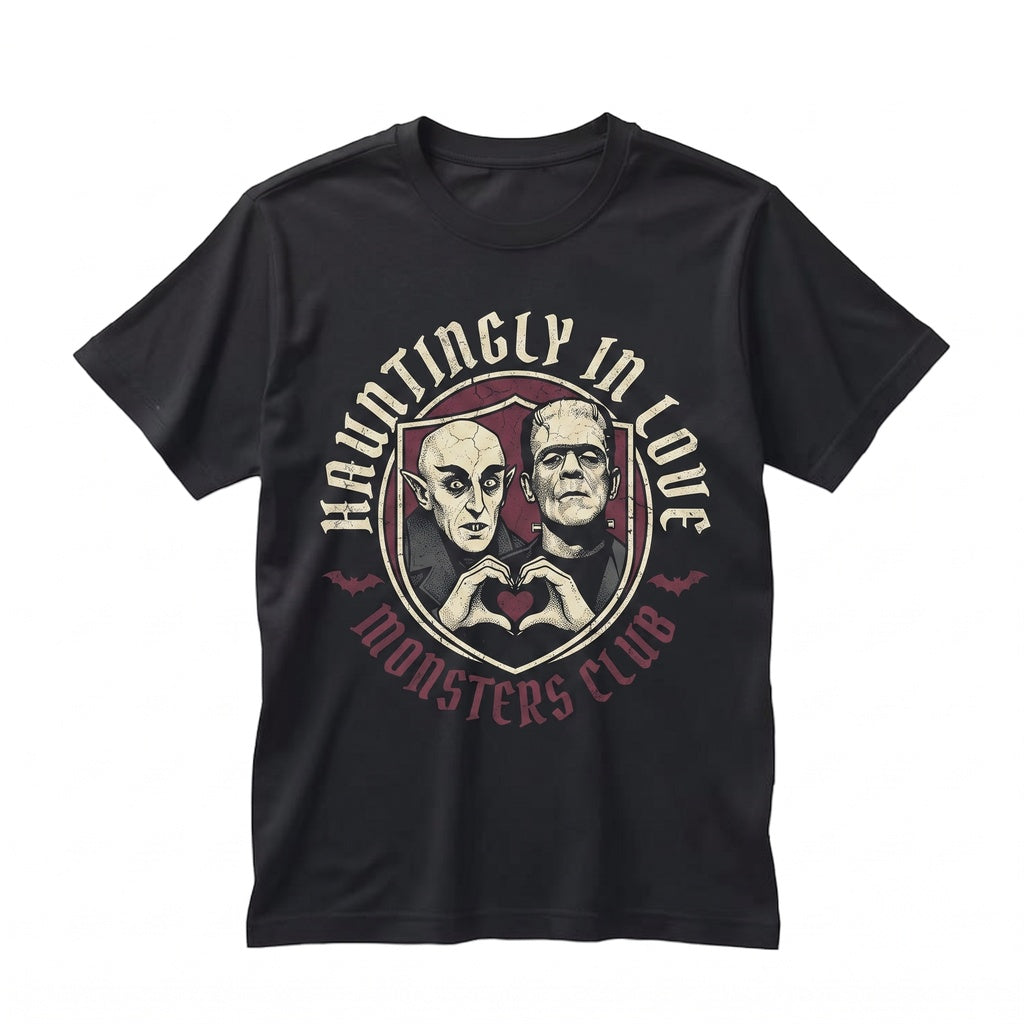 Vintage Horror Movie Gothic Dracula Frankenstein Monster Graphic Halloween Unisex TShirt