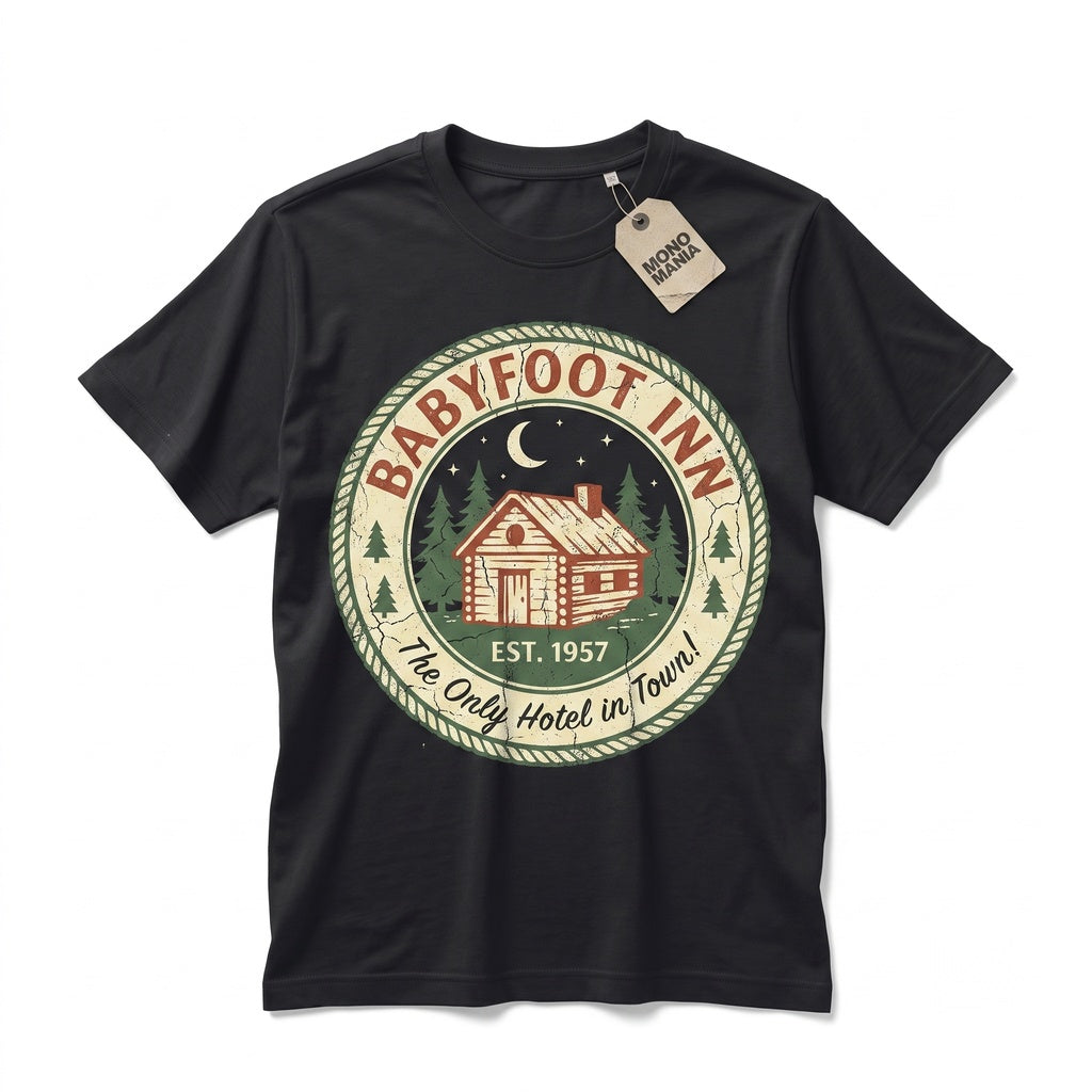 The Foot Inn Motel Only Lodging in Town Search Party Dory Seif Graphic Cotton Crewneck Apparel Unisex TShirt