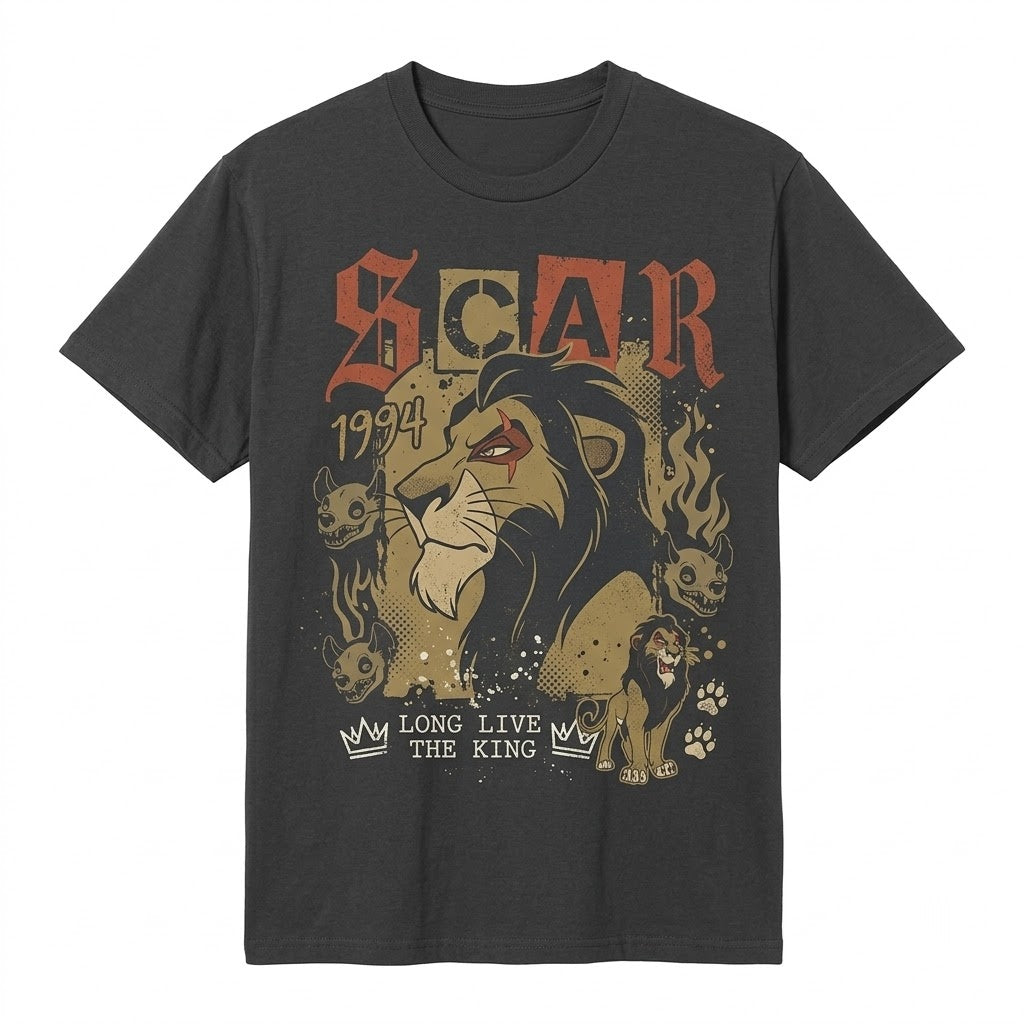 Vintage African Lion Villain Scar Graphic World Trip Vacation Gift Unisex TShirt