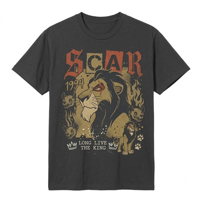 Vintage African Lion Villain Scar Graphic World Trip Vacation Gift Unisex TShirt