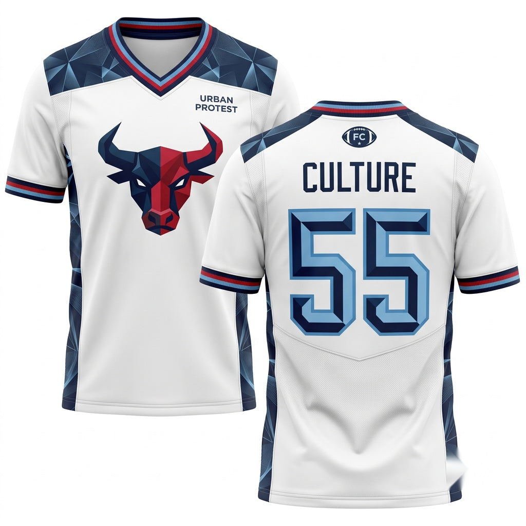 Unisex Stitched Football Fan Jersey, Breathable Mesh Game Day Athletic Shirt