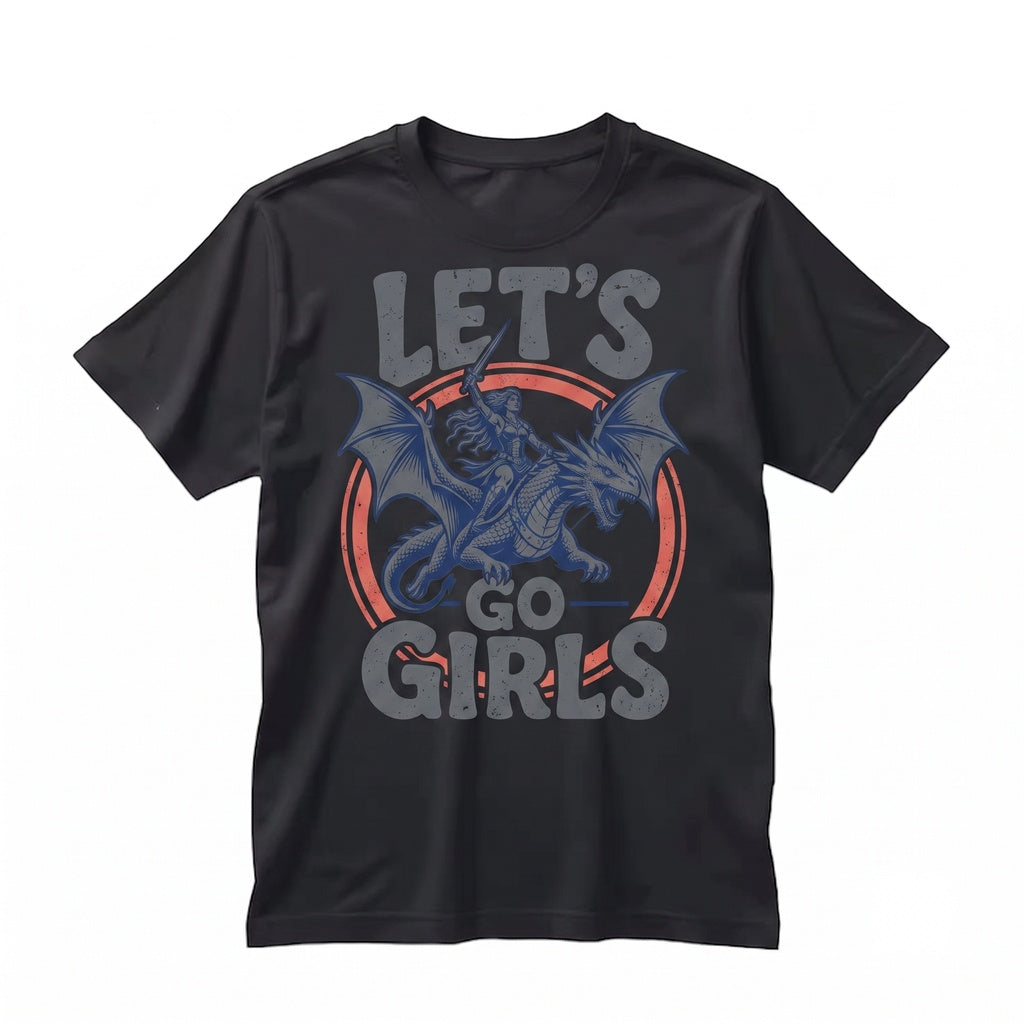Warrior Woman Dragon Rider Fantasy Graphic Feminist Empowerment Strong Girls Apparel Unisex TShirt