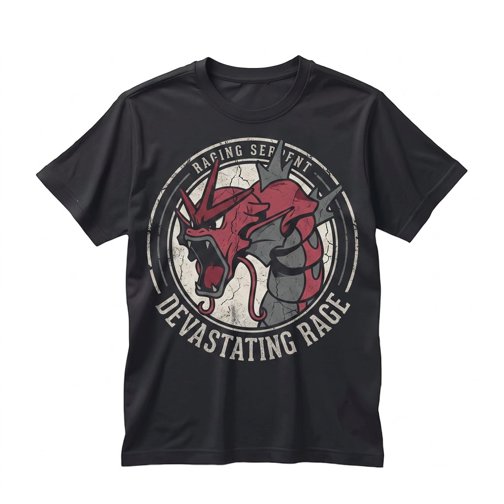 Magikarp Gyarados Vintage Wash Japanese Anime Graphic Streetwear Retro Oversized Gamer Gift 2-Sided Unisex TShirt