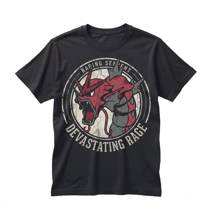 Magikarp Gyarados Vintage Wash Japanese Anime Graphic Streetwear Retro Oversized Gamer Gift 2-Sided Unisex TShirt