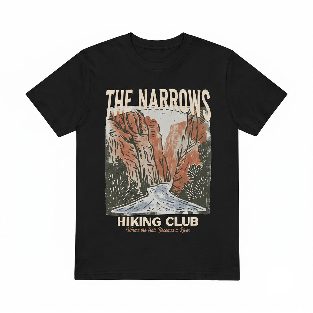Zion National Park The Narrows Hiking Club Vintage Graphic Outdoor Retro Unisex TShirt
