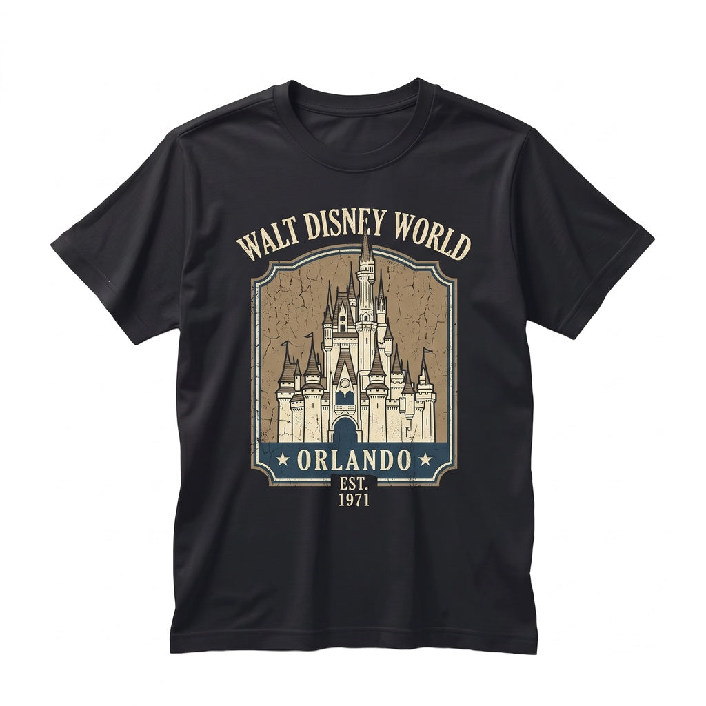Vintage Fairy Tale Castle Family Vacation Magic Kingdom Cinderella Graphic Unisex TShirt