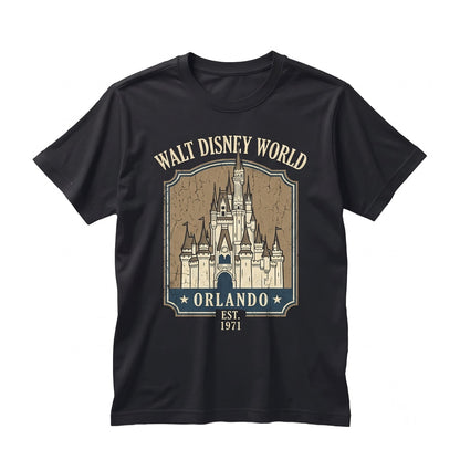 Vintage Fairy Tale Castle Family Vacation Magic Kingdom Cinderella Graphic Unisex TShirt